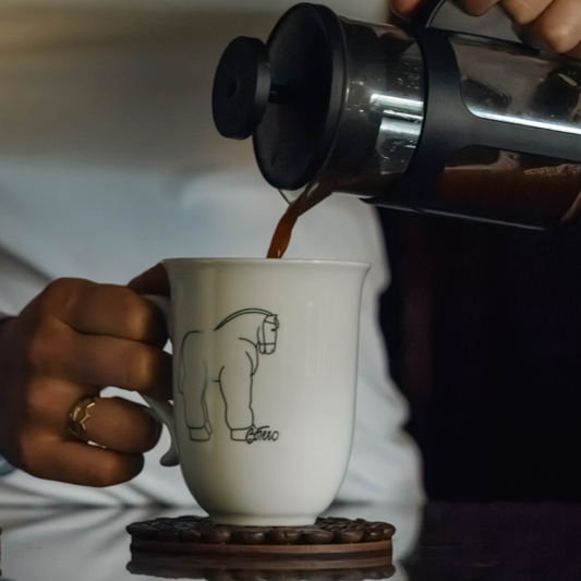 Kit Mug Botero + posavaso café