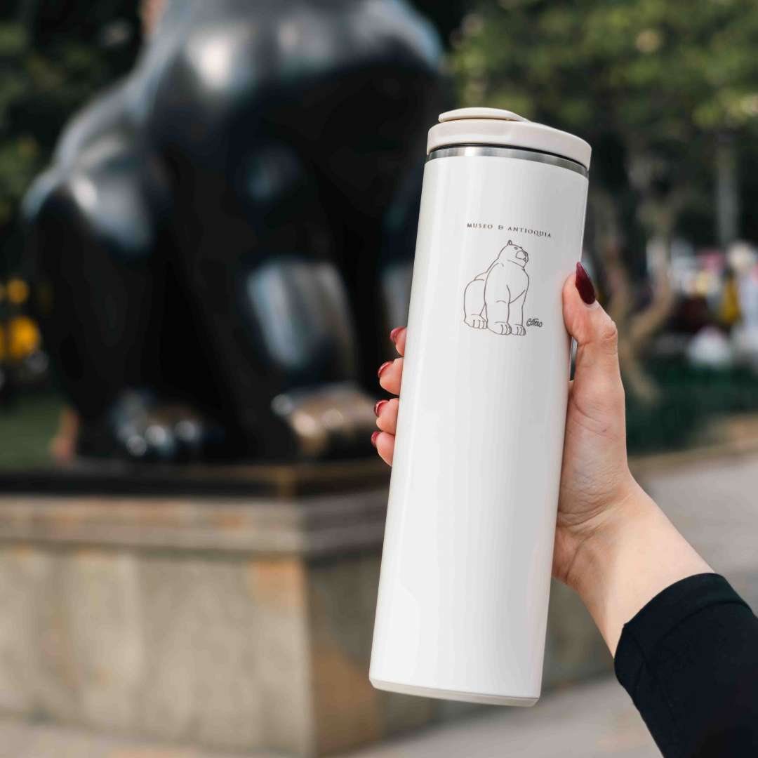 Termo Stanley Aerolight Transit Flip Top Mug 20oz - Edición Botero blanco