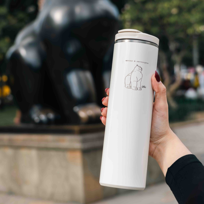 Termo Stanley Aerolight Transit Flip Top Mug 20oz - Edición Botero blanco